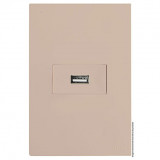 Conjunto USB 1.0A Horizontal 4x2 - RECTA Areia Satin Fosco